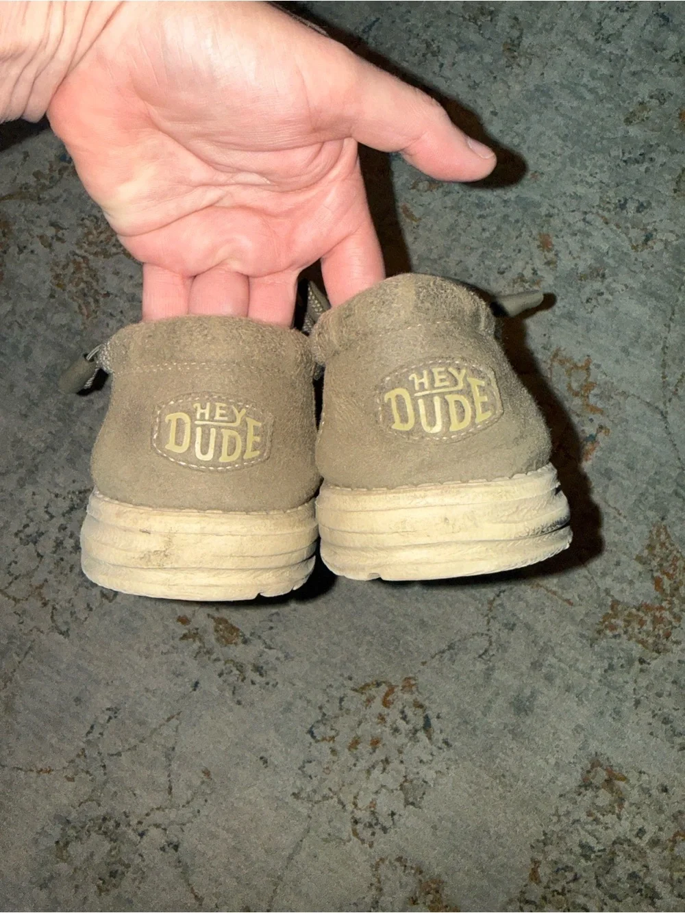 Hey Dude Men's Slip-On Loafers in Taupe Canvas
